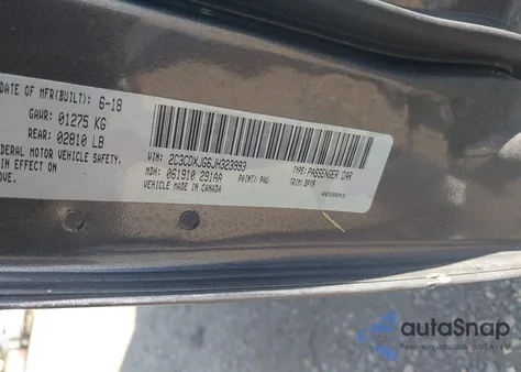 2018 Dodge Charger Gt Awd из США, поврежденный, VIN 2C3CDXJG6JH323993